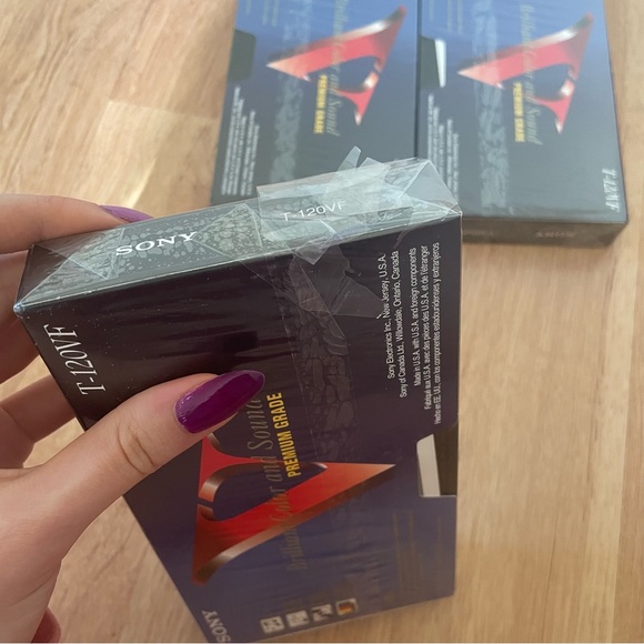 Sony T-120 Blank VHS Tapes Set of 3 - Picture 4 of 5